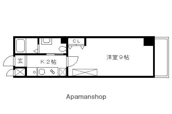 フラッティK&S千本寺之内(1K/2階)の間取り写真