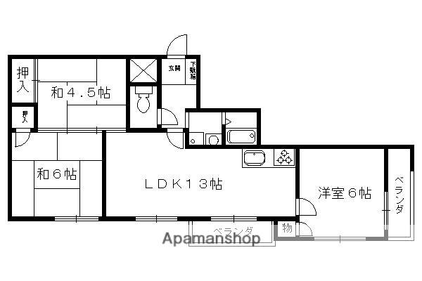 アルカサール葉山(3LDK/1階)の間取り写真