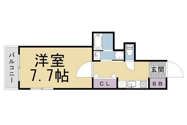 メゾンメルシー(1K/3階)の間取り写真