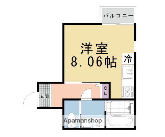 ガーネット別当町(ワンルーム/3階)の間取り写真