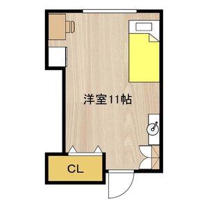 カーサミーア北白川(ワンルーム/2階)の間取り写真