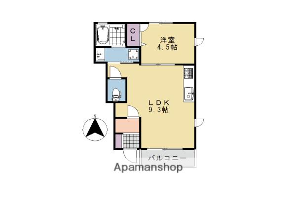 PORTO FELIZ(1LDK/1階)の間取り写真