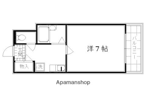 ピラーズ御所西(1K/1階)の間取り写真