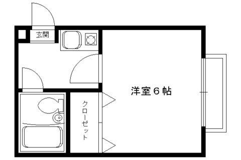 マコー北山(1K/1階)の間取り写真