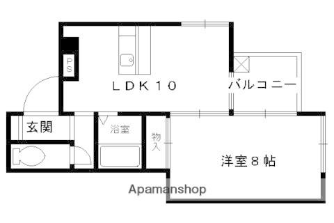 プレステージ紫竹(1LDK/4階)の間取り写真