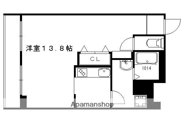 CLASKA衣笠(1K/2階)の間取り写真