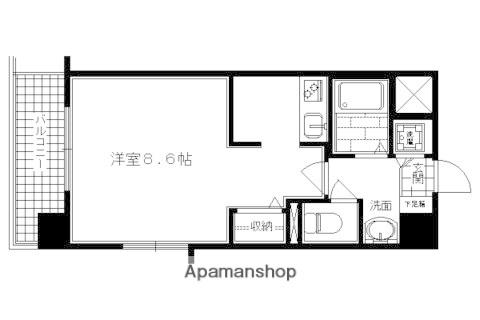 スワンズ京都二条城北(ワンルーム/6階)の間取り写真