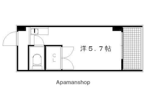 LOFTY46(1K/6階)の間取り写真