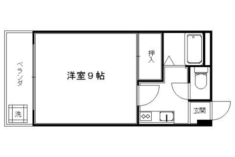 コスモハイツ今出川(1K/1階)の間取り写真