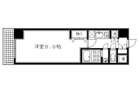YSFLATS西陣(1K/3階)の間取り写真