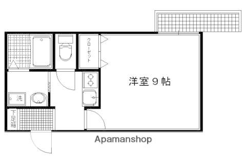 アパートメントSAI(1K/1階)の間取り写真