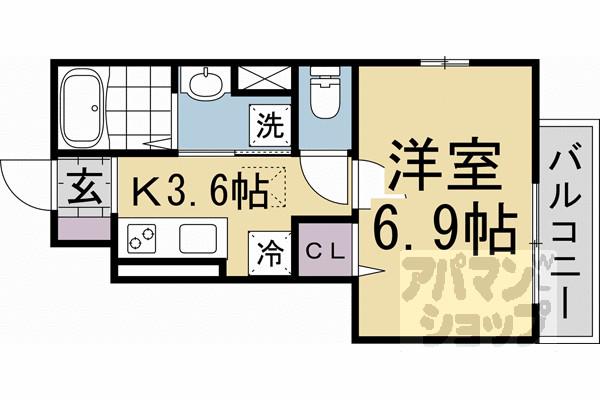 BERQONTE(1K/1階)の間取り写真