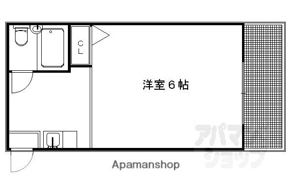 ベルク穂高(1K/4階)の間取り写真