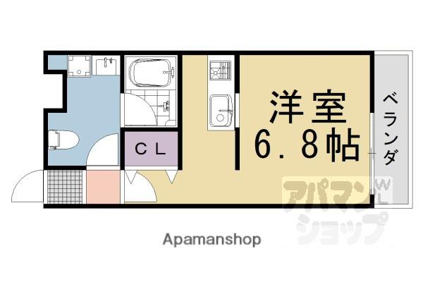 恵比須荘(1K/2階)の間取り写真