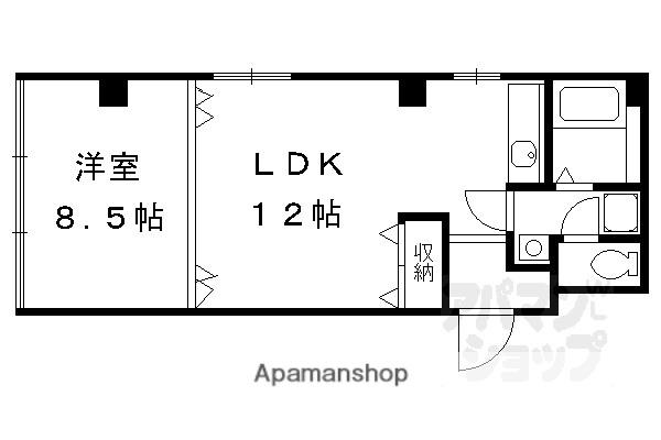 フェリーチェおかむら(1LDK/2階)の間取り写真