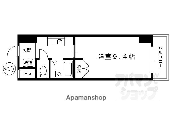 OCTHILL(1K/3階)の間取り写真