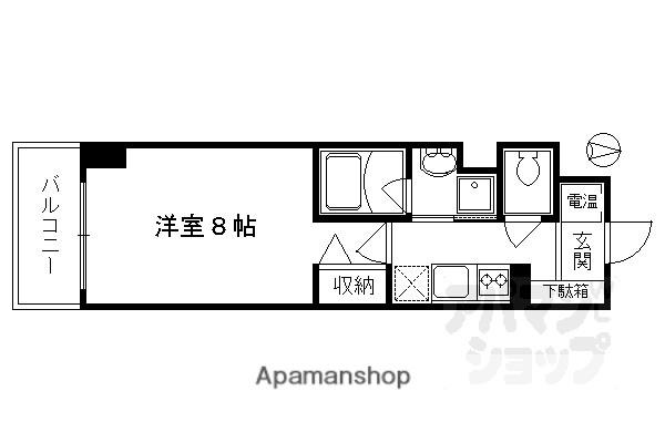 WILL-21烏丸御池(1K/4階)の間取り写真
