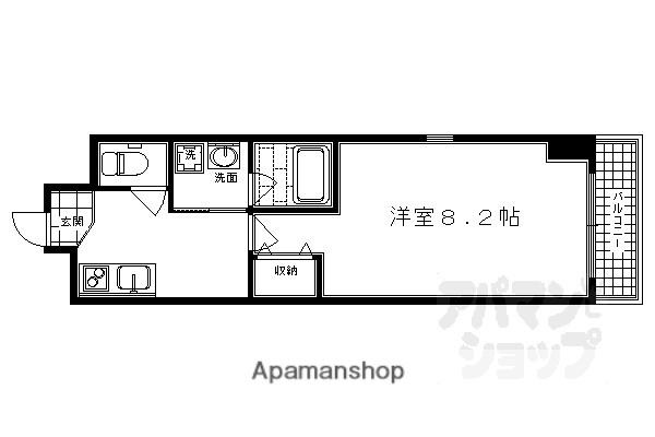 エベンエゼル三条(1K/2階)の間取り写真