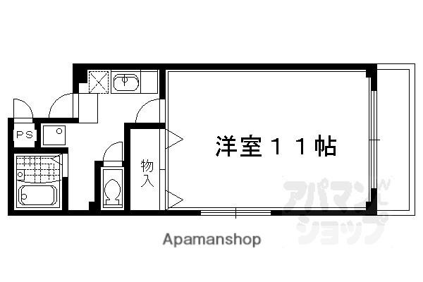 ハウスセゾンビル(1K/4階)の間取り写真