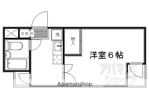 COMODO94(1K/4階)の間取り写真