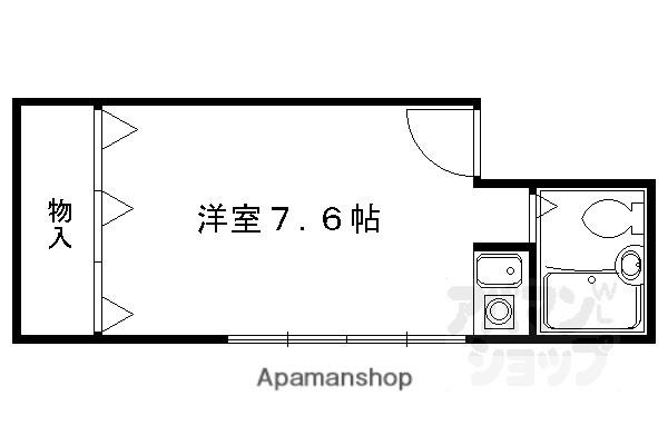 谷川ルーム(ワンルーム/2階)の間取り写真
