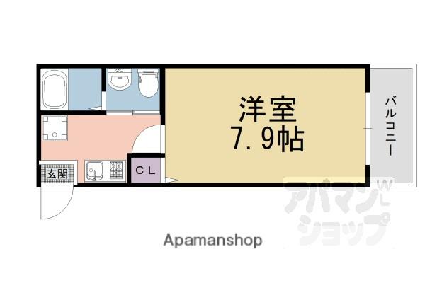 京乃双葉マンション(1K/4階)の間取り写真