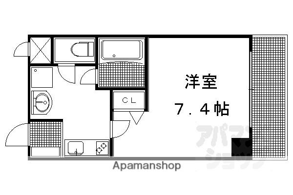 BELLEVILLE千本今出川(1K/6階)の間取り写真