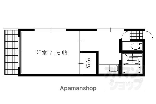 メルシーメゾネット鞍馬口(1K/3階)の間取り写真