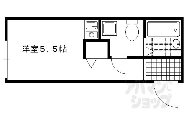 ニットハウスアラン(ワンルーム/1階)の間取り写真