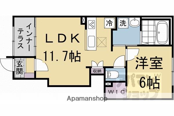 ARIETTA HARADANI(1LDK/1階)の間取り写真