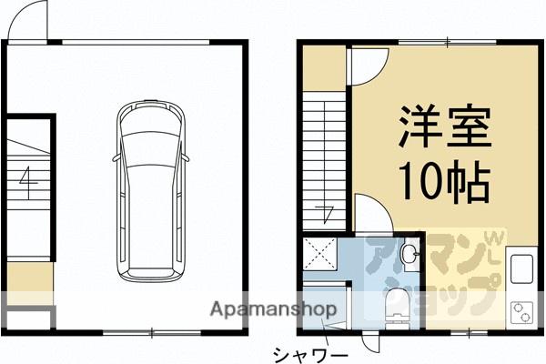 ガレージハウス上賀茂(ワンルーム)の間取り写真