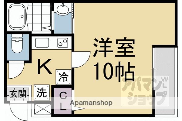 EN西ノ京二条(1K/1階)の間取り写真