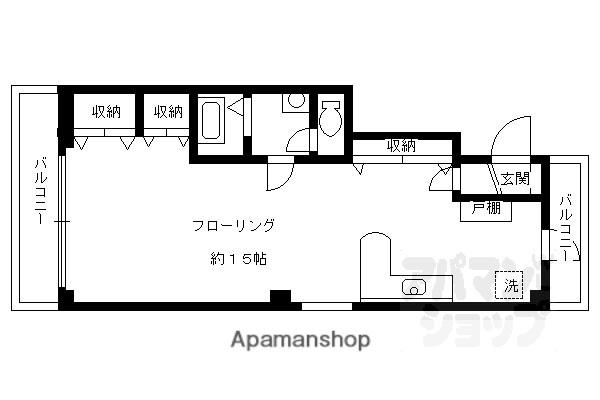 VITASHIMOGAMO(1LDK/3階)の間取り写真