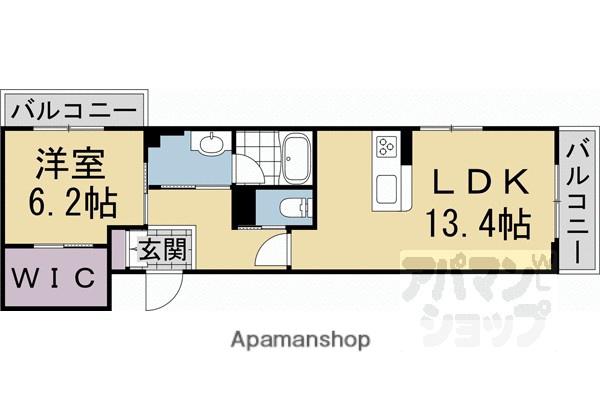 シャーメゾンなごみ(1LDK/2階)の間取り写真