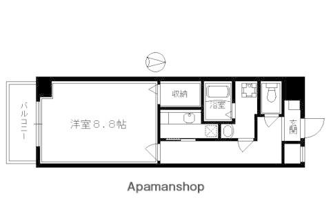 ビレイユ眞英西六角(1K/7階)の間取り写真