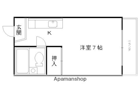ミ・クアルト(1K/3階)の間取り写真