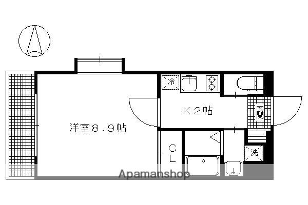 岩倉中在地町マンション2(1K/2階)の間取り写真