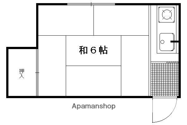 好川荘(ワンルーム/2階)の間取り写真