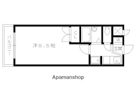 グランドールワタナベII(1K/3階)の間取り写真