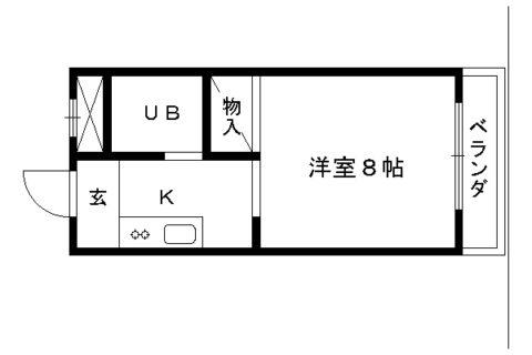 ルミエール白梅(1K/3階)の間取り写真