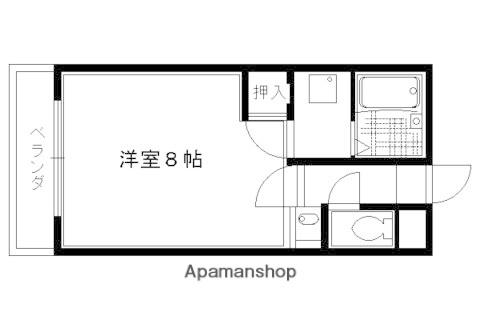紫野東舟岡町アパート(1K/2階)の間取り写真