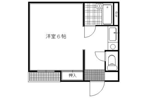 アーバンハウス北西(1K/3階)の間取り写真