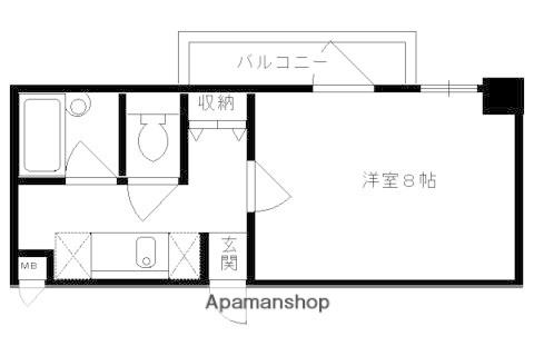 大晋メゾネ四条大宮(1K/6階)の間取り写真