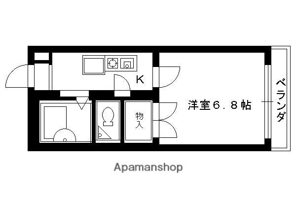 フラッツ7(1K/4階)の間取り写真