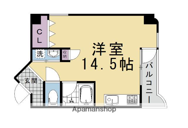 ウエストプラザ三越(ワンルーム/10階)の間取り写真