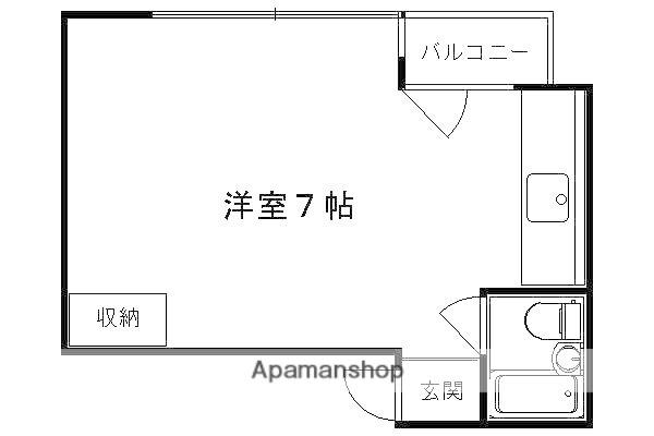 未麗仁和寺(ワンルーム/3階)の間取り写真