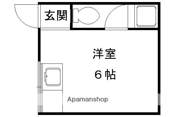 有馬荘(ワンルーム/1階)の間取り写真