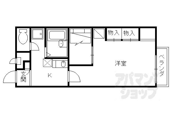 レオパレスウエスタン(1K/2階)の間取り写真