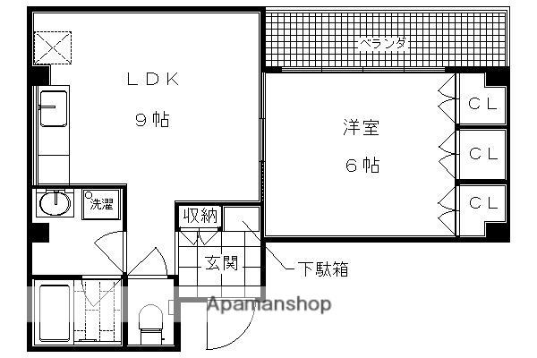 アルベールビルエイト(1LDK/4階)の間取り写真