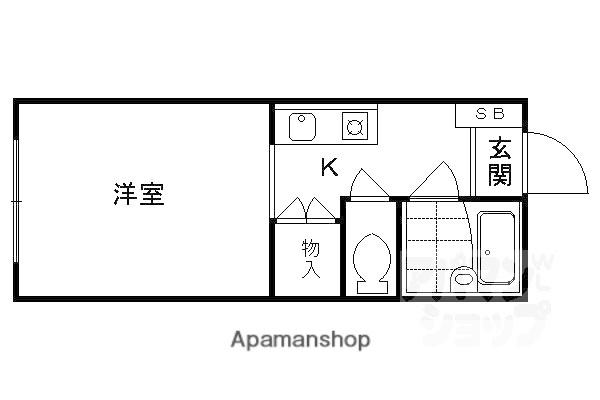 コムホート27(1K/1階)の間取り写真